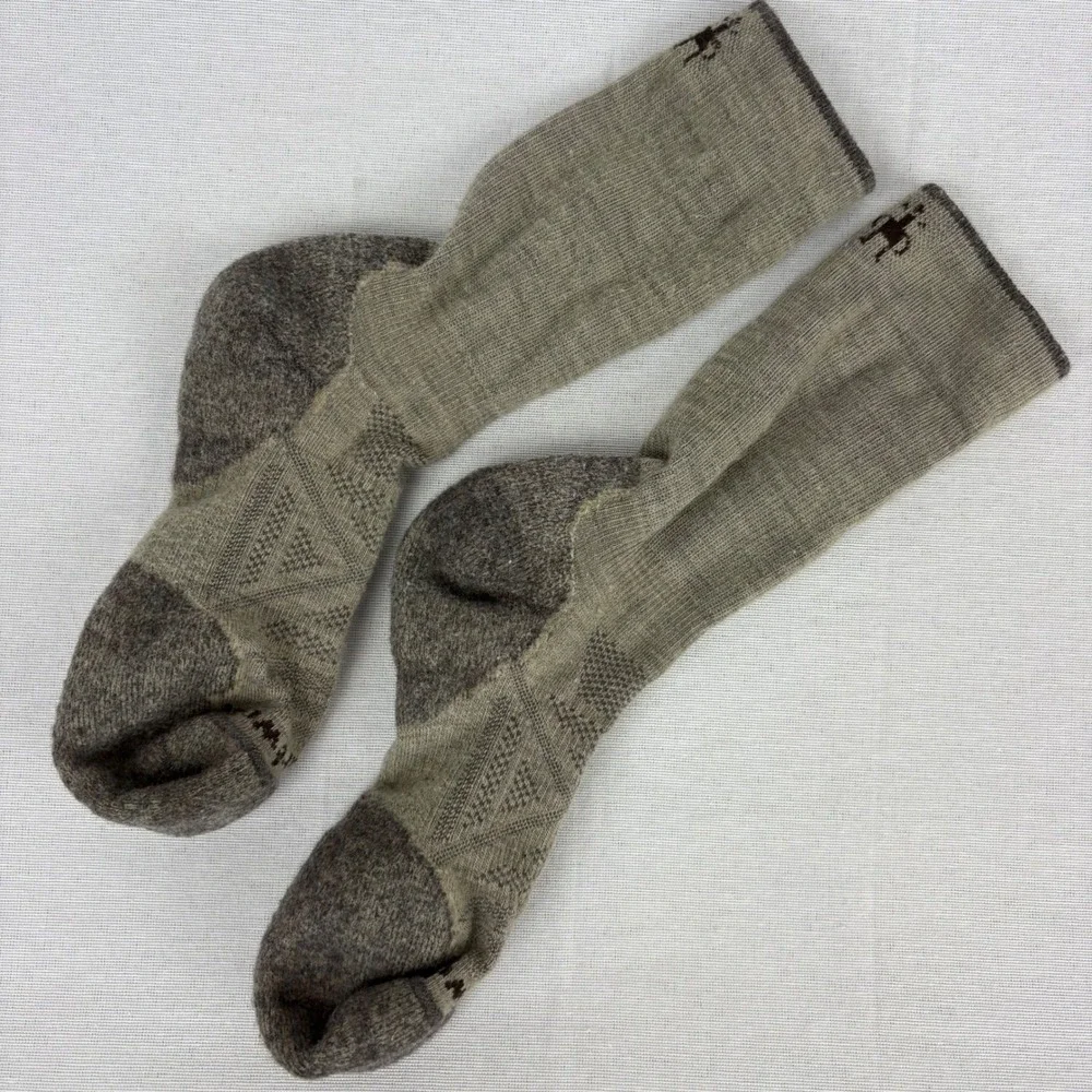 Smartwool Mens Phd Outdoor Light Crew Socks‎ Sz M (6-8.5) Beige Nordic Cushioned